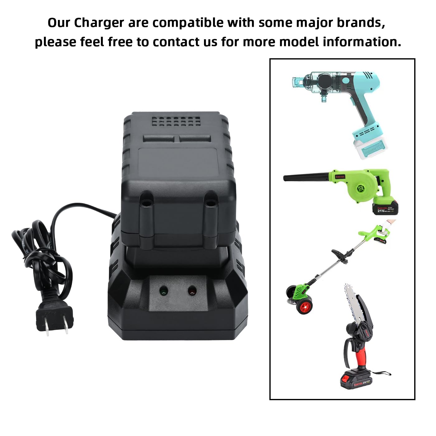 21v Battery Single Port Rapid Charger Base, Fast Charger Compatible 21v Lithium-Ion Battery by SHINTYOOL (Battery Not Included)