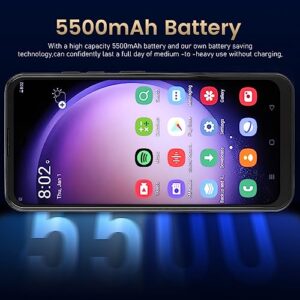 Qinlorgo Smartphone 5G WiFi, GPS Function 8MP 24MP Resolution 2280x3200 4G S23 Ultra Mobile Phone for Work (US Plug)