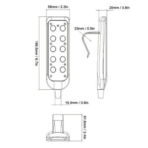 Lift Bed Remote Control, 8 Pin PVC Button Control Lift Chair Controller for Folding Bar