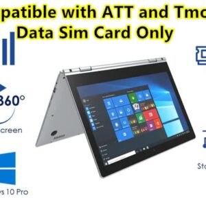 Hugo Tech Mart 2023 Convertible 2-in-1 Laptop, 14" FHD IPS Touchscreen, Intel Pentium 4-Core Processor Up to 2.64GHz, 4GB Ram, 64GB SSD, 4K Graphics, Super-Fast WiFi, LTE, Windows 10 Pro, Dale Sliver