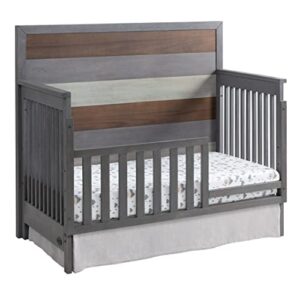 Soho Baby Cascade Crib to Toddler Bed Guard Rail Conversion Kit, Wire Brush Multi-Tone Gray Finish, GreenGuard Gold Certified