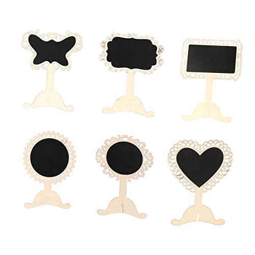 Anneome 6pcs Mini Blackboard Writing Board Vertical Cypress Child