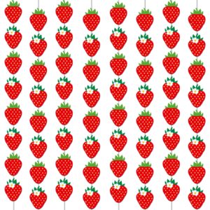 12 pcs strawberry party banners strawberry birthday decorations strawberry banner garland kit strawberry hanging swirl decorations berry first birthday garland party baby shower decor