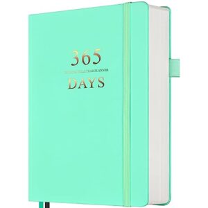 planner, undated daily planner with to do list, 365 days planner for adhd, agenda for women men, hourly planner notebook for goal setting, productivity organizer with calendar, 8.3" x 5.8" (blue)