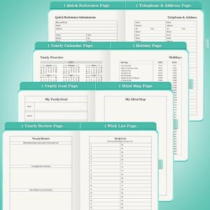 Planner, Undated Daily Planner with To Do List, 365 Days Planner for ADHD, Agenda for Women Men, Hourly Planner Notebook for Goal Setting, Productivity Organizer with Calendar, 8.3" x 5.8" (Blue)