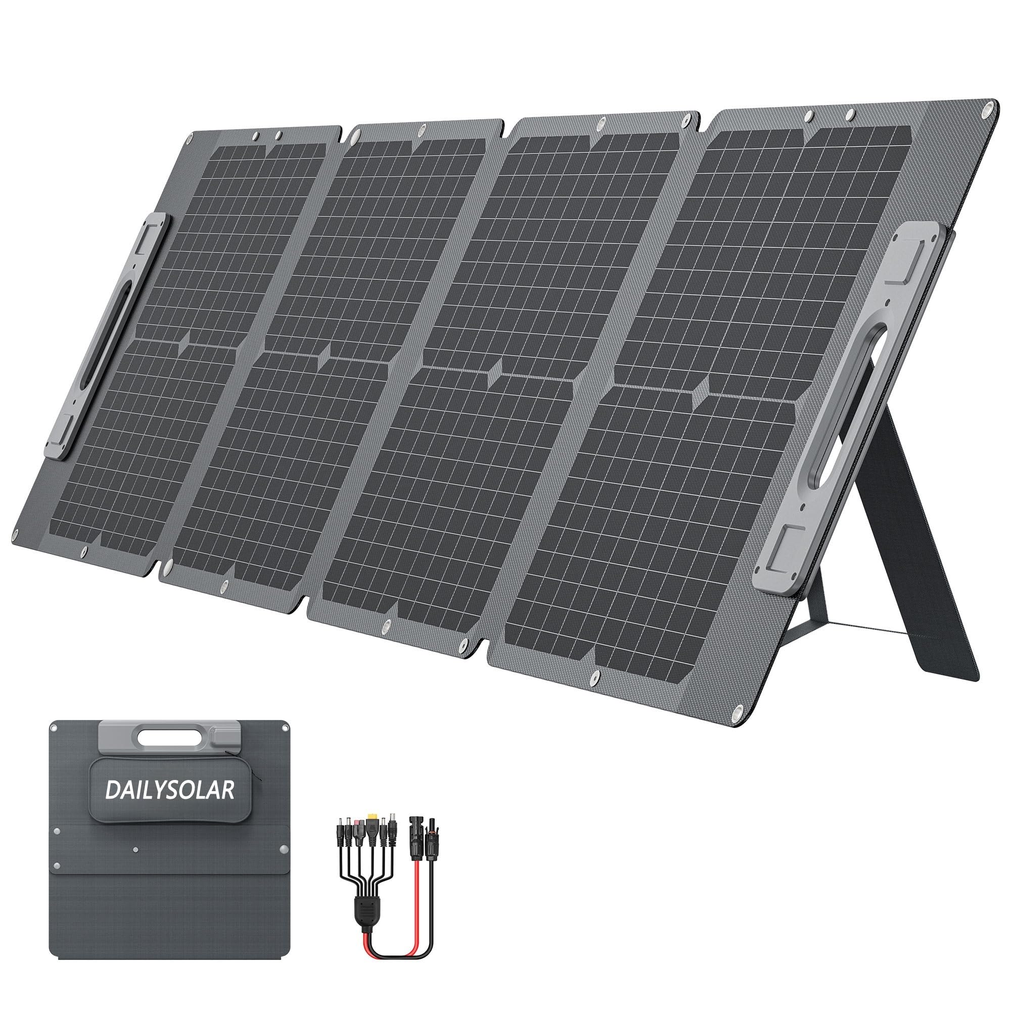 DailySolar 210W Ultra Lightweight Portable Solar Panel,100% Power Station Compatible, New Carbon Fiber Material, A-grade Premium High-Efficiency Monocrystalline PV Module, Ideal for Outdoor Camping,RV