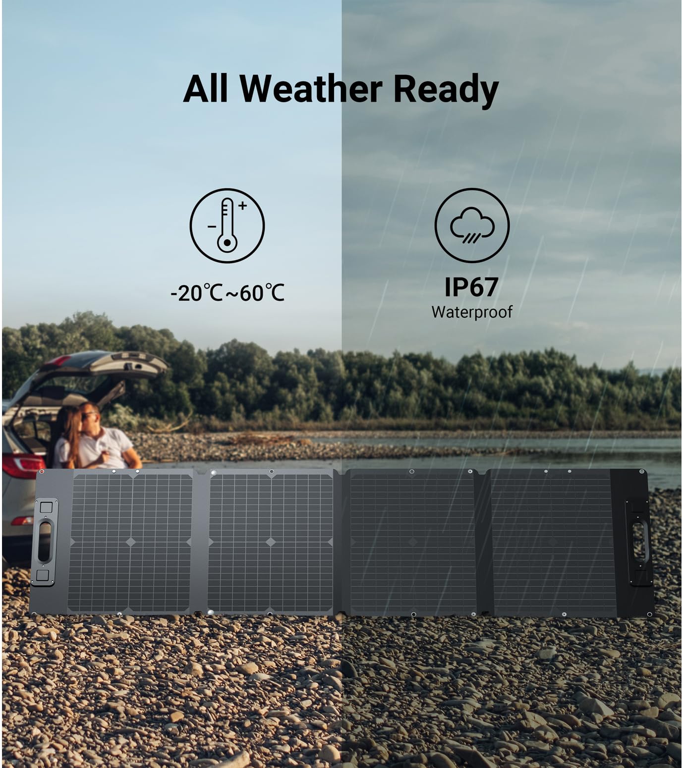 DailySolar 210W Ultra Lightweight Portable Solar Panel,100% Power Station Compatible, New Carbon Fiber Material, A-grade Premium High-Efficiency Monocrystalline PV Module, Ideal for Outdoor Camping,RV