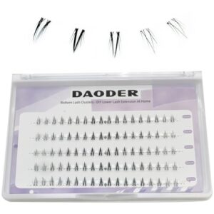 bottom lash clusters diy eyelash extensions - daoder 90pcs wispy natural look clear band lashes for bottom eyelashes 6mm