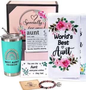 builtfit aunt gifts aunt birthday gift from niece - birthday gifts for aunts from nephew, christmas gifts for aunts, mothers day gift for aunt, auntie, best aunt ever wine glass tumbler gift box