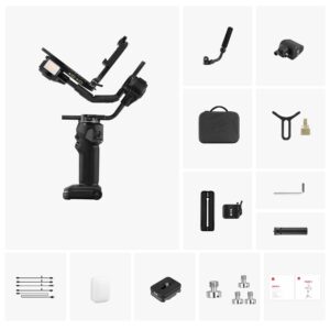 ZHIYUN Crane 4 Combo, 3-Axis Gimbal Stabilizer for DSLR and Mirrorless Camera, Nikon Sony Panasonic Canon Fujifilm BMPCC 6K, Fill Light, PD Fast Charge