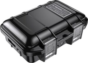 pelican m40 micro case - waterproof case (dry box, field box) for iphone, gopro, camera, camping, fishing, hiking, kayak, beach and more (black)