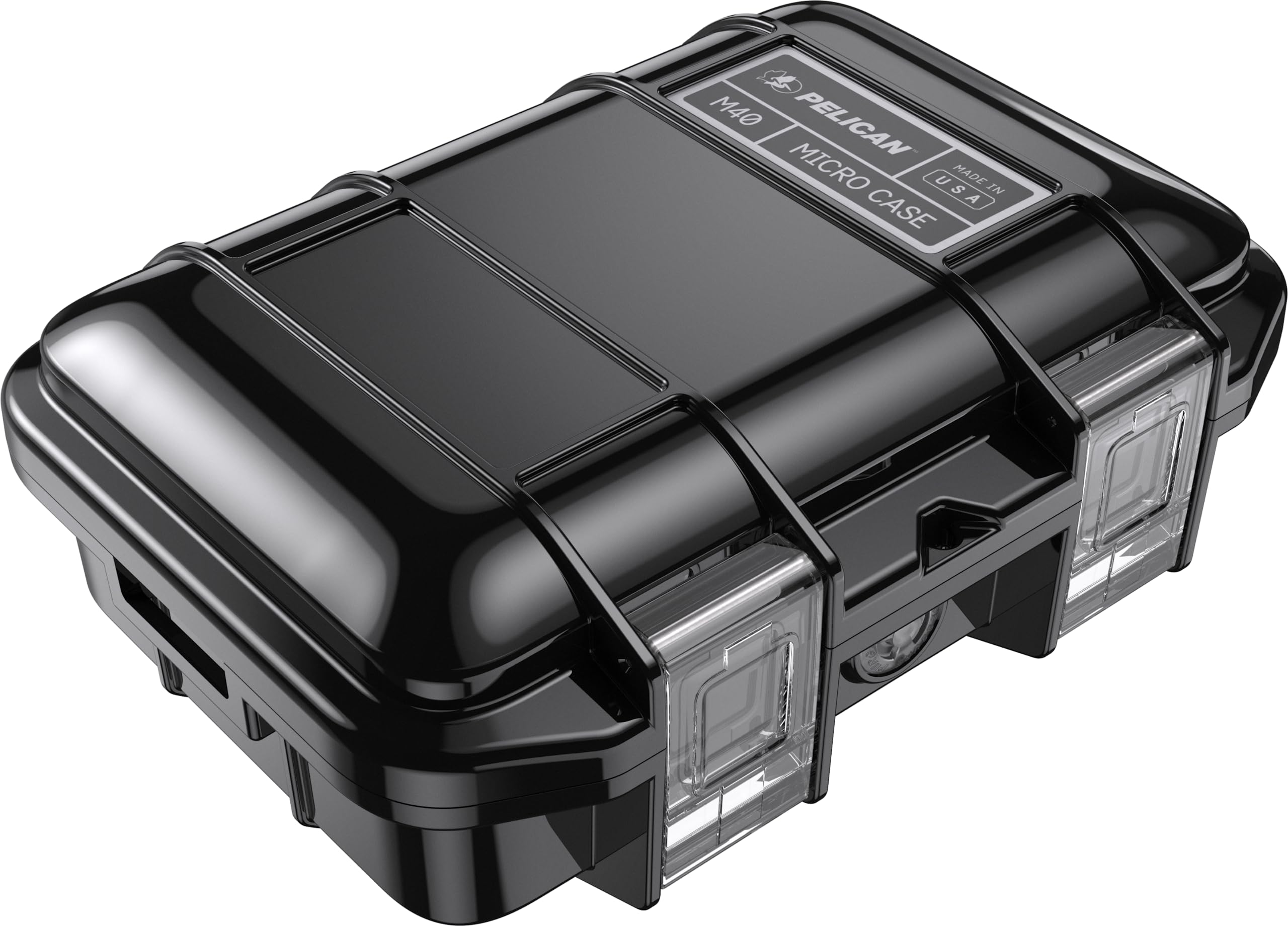 Pelican M40 Micro Case - Waterproof Case (Dry Box, Field Box) for iPhone, GoPro, Camera, Camping, Fishing, Hiking, Kayak, Beach and More (Black)