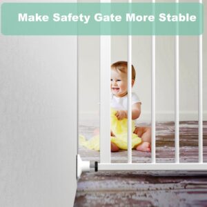 ICERO - Baby Gate Extender Wall Protector - Pressure Mounted Gates Extension Kit Extends 1.1-3.5 inches Child Safety Gates and Protect Walls & Doorways from Pet & Dog Gates - Work on Stairs,White