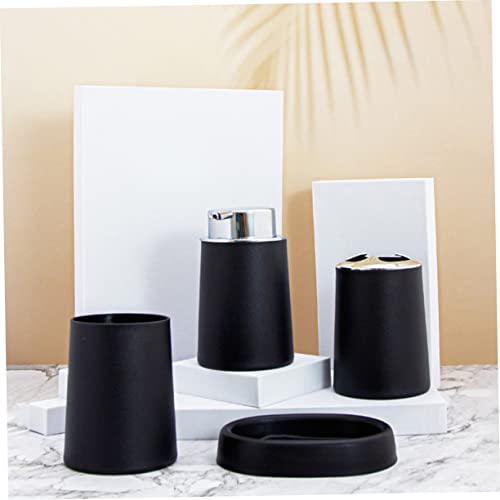 Zerodeko 3 Sets Bathroom Set Soap Dish Tumbler Rinsing Cup Bath Accessories Makeup Accessories Makeup Tray Makeup Stuff Simple Bathroom Wash Accessories Dressing Table 4 Piece Set Plastic