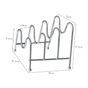 Zerodeko 3pcs Three Layer Pot Lid Rack, Iron, Silver, Storage Rack