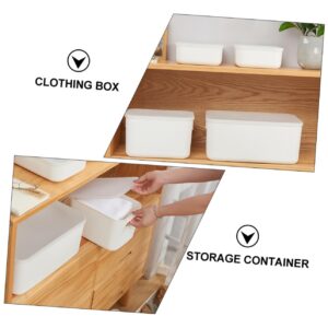 DOITOOL 5 Pcs Box Storage Box Glove Box Storage Box Plastic Storage Box Clothes Storage Bins Plastic Boxes with Lids Desk Organizer Basket Cosmetic Storage Plastic Storage Case Utility Box