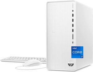 hp 2023 newest pavilion desktop, 12th gen intel core i7-12700 processor(12-core), 16gb ram, 1tb ssd, intel uhd graphics 770, 9 usb ports, wired keyboard and mouse combo, windows 11 home