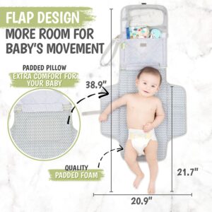 KeaBabies Baby Diaper Caddy Organizer and Portable Diaper Changing Pad - Large Baby Organizer - Waterproof Foldable Baby Changing Mat - Diaper Organizer For Changing Table - Diaper Changing Station