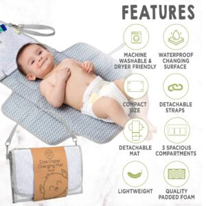 KeaBabies Baby Diaper Caddy Organizer and Portable Diaper Changing Pad - Large Baby Organizer - Waterproof Foldable Baby Changing Mat - Diaper Organizer For Changing Table - Diaper Changing Station