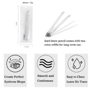 Eyebrow Microblading Marker Pen, Makeup Tattoo Skin Marker Pen, White Gel Pen for Brow Mapping, Eyebrow Permanent Makeup Position Mapping Mark Tools, for Lip Skin Artists Marking Pen (1Set Pink)