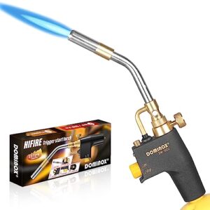 dominox propane torch head, high intensity torch head trigger start gas torch, map gas torch kit for propane, map and mapp gas, mapp gas torch, soldering torch kit (not included gas tank)