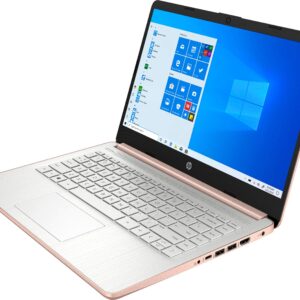 HP 14 14" Laptop Computer, Intel Quad-Core Celeron N4120 Processor, 16GB DDR4 RAM, 320GB Storage (64GB eMMC + 256GB SD Card), 802.11AC WiFi, Bluetooth 5.0, Type-C, Rose Gold, Windows 11 Home in S mode