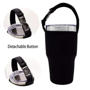 Tumbler Carrier for Stanley 30oz, Carrier Holder Pouch for 30 oz Insulated Tumbler Coffee Cup, Tumbler Carrier with Strap