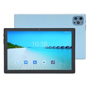 pomya 10.1 inch 5g wifi tablet for android8.1, 1280x800 hd ips 4g lte tablet with dual camera, 2gb ram 32gb rom, octa core cpu 4000mah type c gaming tablet for office, daily (blue)