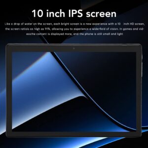 Zopsc 10 Inch Tablet, HD 1080P IPS Tablet with Wireless BT Keyboard, Octa Core CPU, 8GB RAM and 128GB ROM, 5MP Front and 13MP Rear Camera Support 5G WiFi, 4G LTE, GPS, FM, etc (Black)