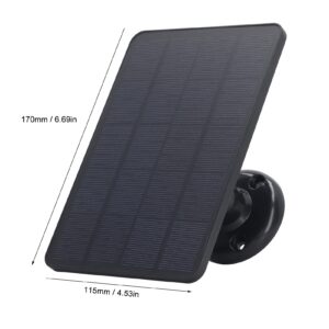 Solar Panel for Security Camera, 10W DC 5V Micro USB Solar Panel 360° Rotation Adjustable IPX6 Waterproof Solar Panel Charger with Wall Plugs for Wireless Outdoor Security Camera (Black)