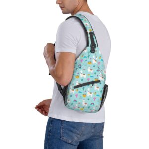 Llama Sling Bag Chest Bag Daypack Crossbody Sling Backpack for Travel Sports Running Hiking