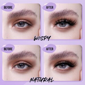 384 Pcs Cluster Lashes, Melakia 2 Style DIY Eyelash Extensions Mix 10-16mm, Thin Band Lash Clusters, Mega Soft Individual Cluster Lashes at Home （Wispy and Natural D Mix 10-16mm）