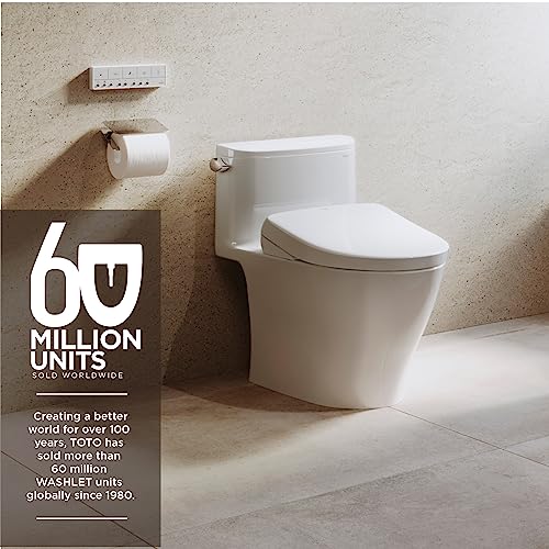 TOTO SW4736AT40#01 WASHLET+ Electronic Bidet Toilet Seat, Elongated, Cotton White