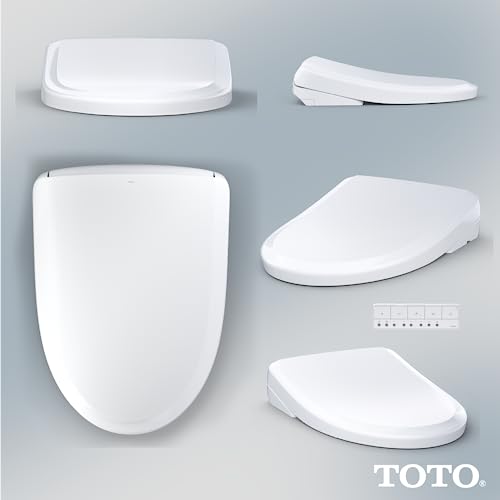 TOTO SW4734AT40#01 WASHLET+ Electronic Bidet Toilet Seat, Elongated, Cotton White