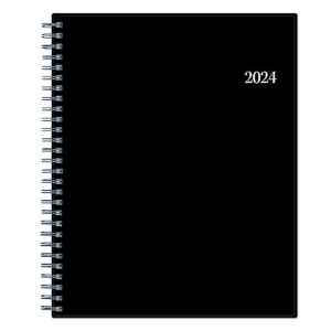 blue sky 2024 weekly and monthly planner, january - december, 8” x 10.875”, flexible cover, wirebound, dainian (142998-24)
