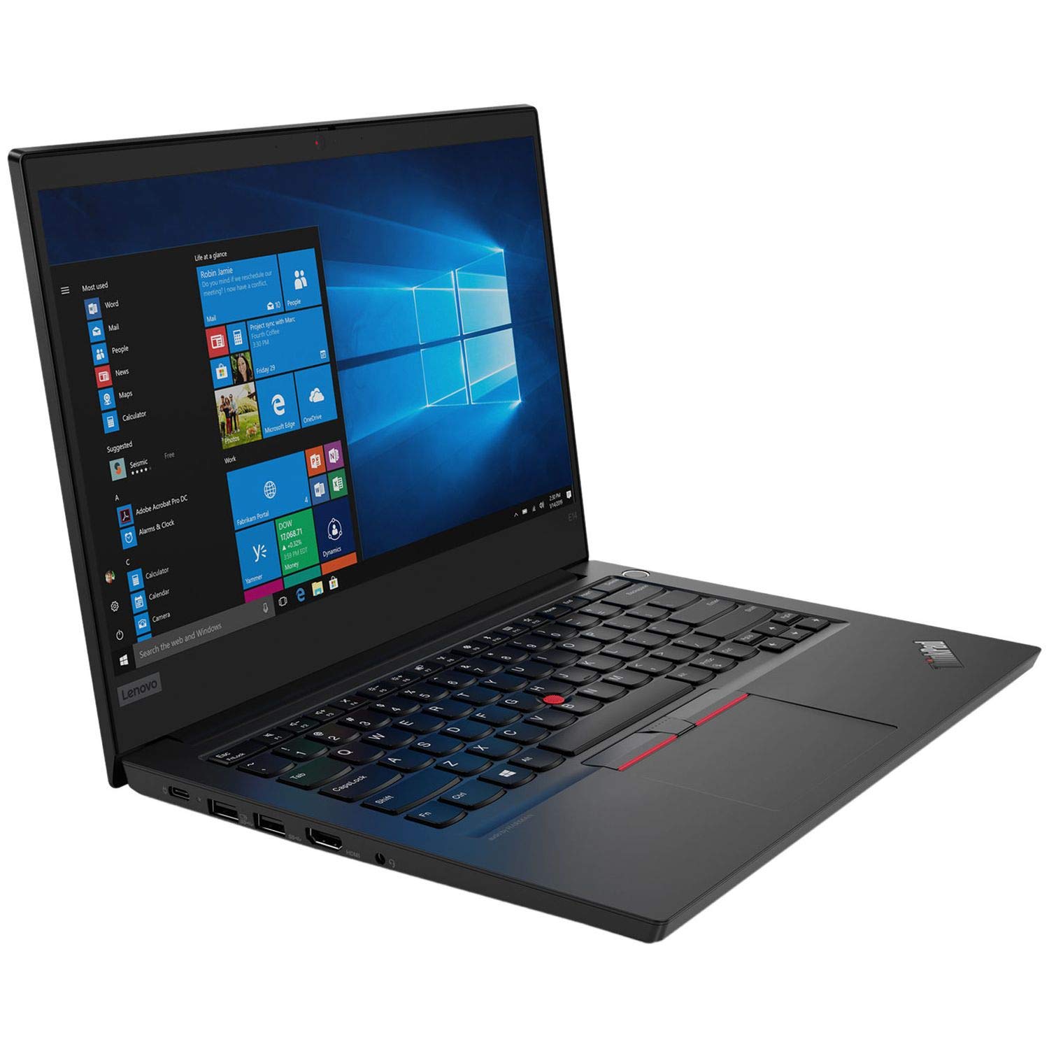 Lenovo ThinkPad E14 Gen 2 14" Notebook, Intel Core i5-1135G7, 16GB RAM, 256GB SSD, Intel Iris Xe Graphics, Windows 11 Pro, Black (Renewed)