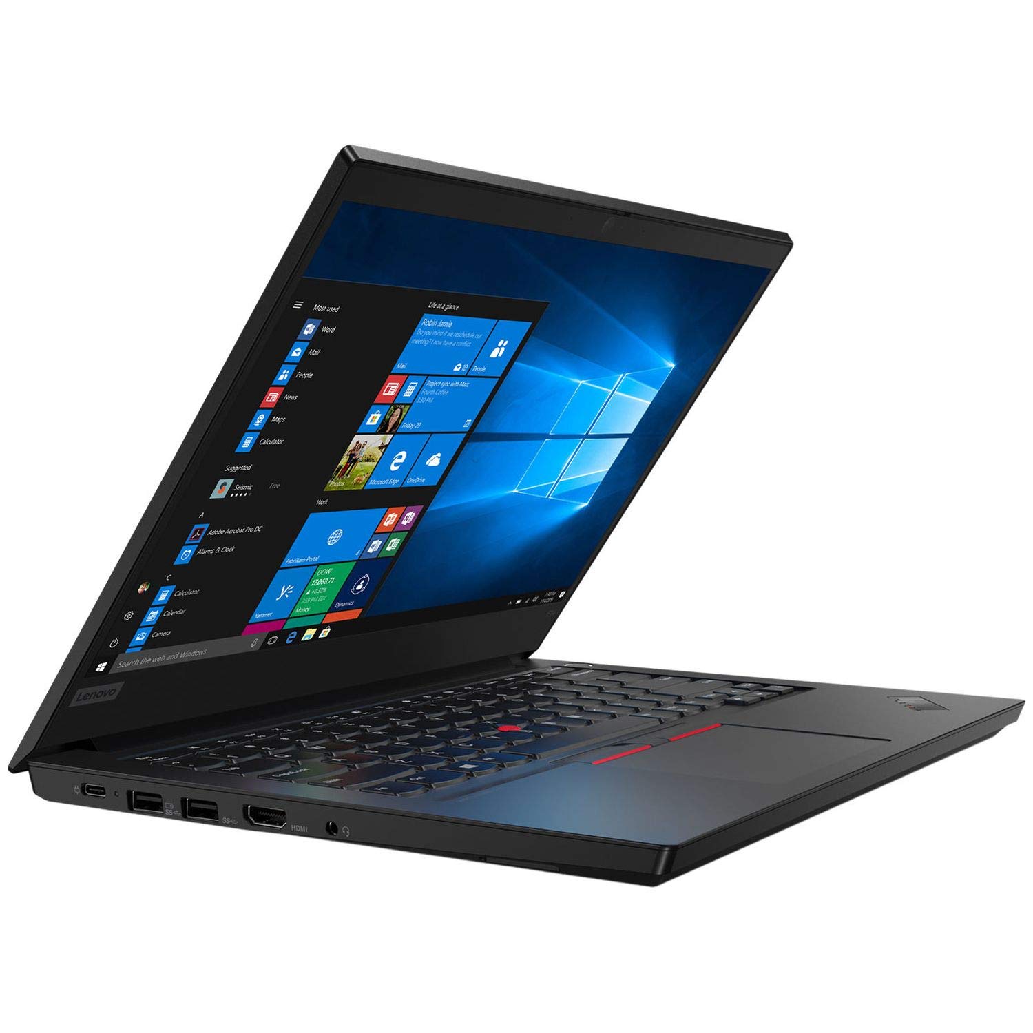 Lenovo ThinkPad E14 Gen 2 14" Notebook, Intel Core i5-1135G7, 16GB RAM, 256GB SSD, Intel Iris Xe Graphics, Windows 11 Pro, Black (Renewed)