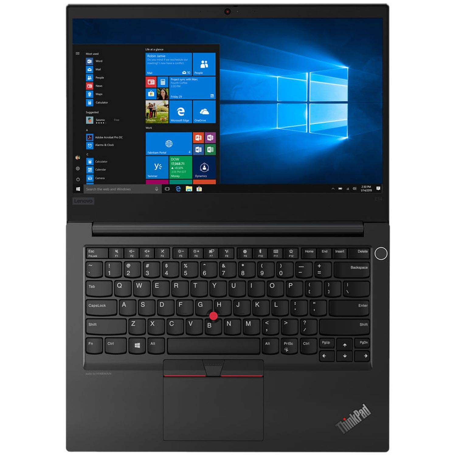 Lenovo ThinkPad E14 Gen 2 14" Notebook, Intel Core i5-1135G7, 16GB RAM, 256GB SSD, Intel Iris Xe Graphics, Windows 11 Pro, Black (Renewed)