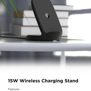 Motorola TurboPower 15W Qi Wireless Stand for Fast Charging of Moto G Power 5G (2024), Motorola Edge 2022/2023, Edge+ (Plus) 2023/2022/2020, Razr+ (Plus) 2023, Razr 2023, ThinkPhone by Motorola