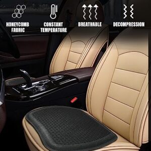 Zlirfy Gel Seat Cushion,Gel Seat Cushion for Long Sitting,Cooling Truck Seat Cushion Breathable Car Seat Cushion,Honeycomb Design Egg Cushion Chair Pad,Seat Cushion for Car,Wheelchair,Home (Black)