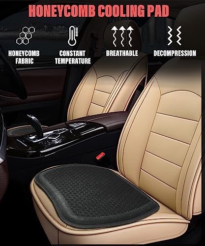 Zlirfy Gel Seat Cushion,Gel Seat Cushion for Long Sitting,Cooling Truck Seat Cushion Breathable Car Seat Cushion,Honeycomb Design Egg Cushion Chair Pad,Seat Cushion for Car,Wheelchair,Home (Black)