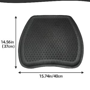 Zlirfy Gel Seat Cushion,Gel Seat Cushion for Long Sitting,Cooling Truck Seat Cushion Breathable Car Seat Cushion,Honeycomb Design Egg Cushion Chair Pad,Seat Cushion for Car,Wheelchair,Home (Black)