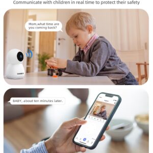 WESECUU Pet Camera,Indoor Camera,Dog Camera with Phone App,360° Wireless Cameras for Home Indoor Security,24/7 Motion Detection, 2-Way Call,IR Night Vision,Siren Alarm,1080P 2.4GHz Cat Camera