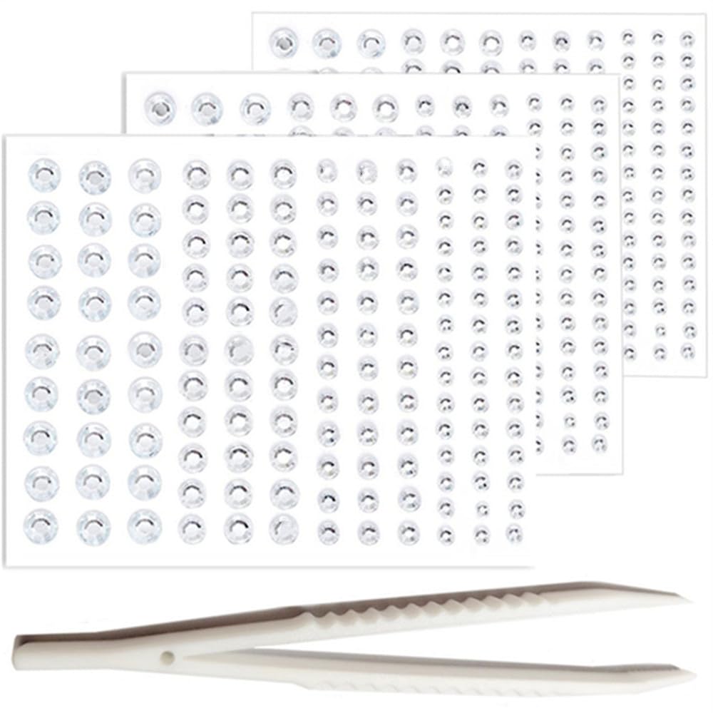 Go Ho 423 Pieces Self Adhesive Face/Hair Gems Rhinestones,Eye Gems Diamonds Crystals Hair Jewels Stick on,Face Jewels Singer Concerts Festival Rave Accessories,Nails Rhinestones
