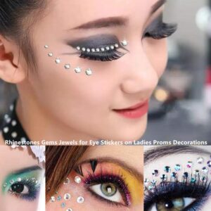 Go Ho 423 Pieces Self Adhesive Face/Hair Gems Rhinestones,Eye Gems Diamonds Crystals Hair Jewels Stick on,Face Jewels Singer Concerts Festival Rave Accessories,Nails Rhinestones