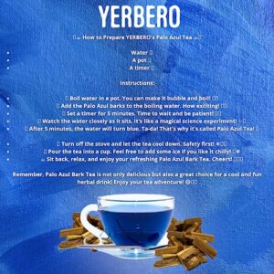 Yerbero - Palo Azul 4oz (141.7g) Herbal Tea | Kidneywood (Blue Stick) Te Herbal | Makes 40+ Cups | Wildcrafted Kidney Wood Tea | All Natural Tea, non-GMO.