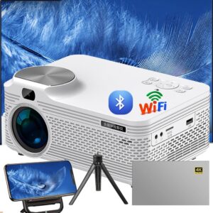 remote focusing android intelligent projector, high-definition 1920*1080p video, home theater portable projector, 1280 x 720 display resolution, wireless on-screen projection. 20-200 inch projection