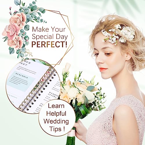 Bride's Wedding Planner & Organizer - Wedding Planner, 188 Pages, Gold Foil Hardcover with Metal Corners + 6 Inside Pockets + Countdown Calendar, Engagement Diary Gift for the Future Bride and Groom