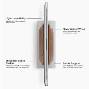 UPERGO Vertical Laptop Stand for Desk, Laptop Holder to Dock MacBook, MacBook Pro and Other Laptops, Black Walnut Wood