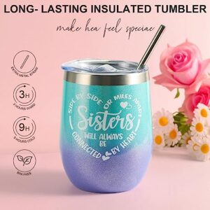 BuiltFit Sister Gifts Sisters Birthday Gift Ideas from Sister - Sisters Birthday Gifts Box from Brother, Best Sister Ever Gifts, Unique Tumbler Christmas Gifts for Sister, Best Friend, BFF, Bestie